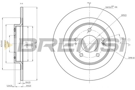 Диск гальмівний CITROËN C4, PEUGEOT 4008, BREMSI (CD8652S) Диск гальмівний CITROËN C4, PEUGEOT 4008, BREMSI (CD8652S)