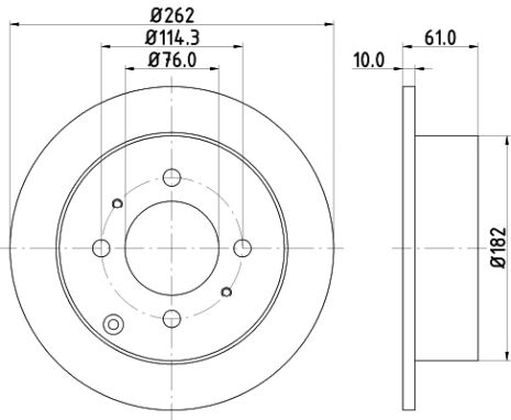 Диск тормозной INOKOM MATRIX, KIA (DYK), NISSHINBO (ND6005)