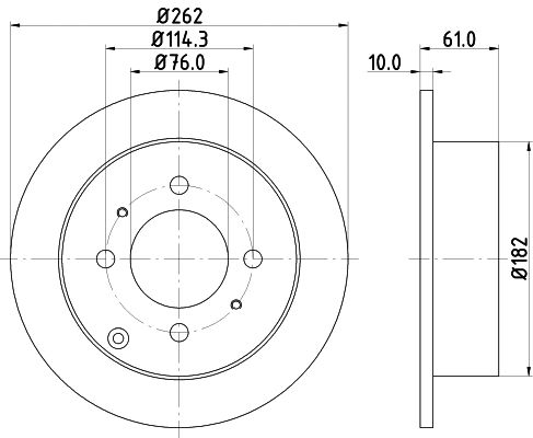 Диск гальмівний INOKOM MATRIX, KIA (DYK), NISSHINBO (ND6005) Диск гальмівний INOKOM MATRIX, KIA (DYK), NISSHINBO (ND6005)
