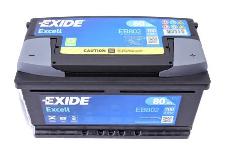 Стартерная аккумуляторная батарея, NISSAN NP300, INFINITI FX, EXIDE (EB802)