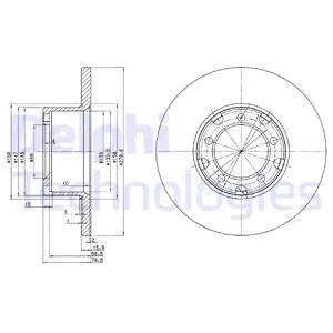 Диск тормозной MERCEDES-BENZ T1, DELPHI (BG2265) Диск тормозной MERCEDES-BENZ T1, DELPHI (BG2265)