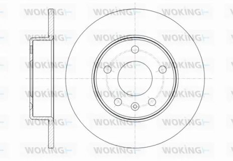 Диск гальмівний VAUXHALL ZAFIRA, OPEL ASTRA, WOKING (D6146800) Диск гальмівний VAUXHALL ZAFIRA, OPEL ASTRA, WOKING (D6146800)