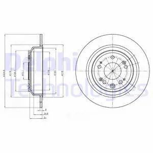 Диск тормозной HONDA ACCORD, DELPHI (BG4196C) Диск тормозной HONDA ACCORD, DELPHI (BG4196C)