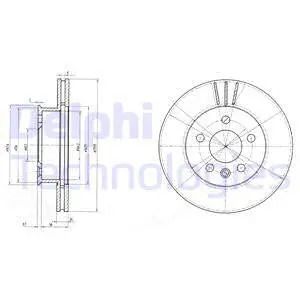 Диск тормозной VW TRANSPORTER, DELPHI (BG2717) Диск тормозной VW TRANSPORTER, DELPHI (BG2717)