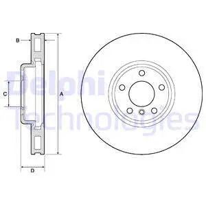 Диск тормозной BMW 5, DELPHI (BG9155C) Диск тормозной BMW 5, DELPHI (BG9155C)