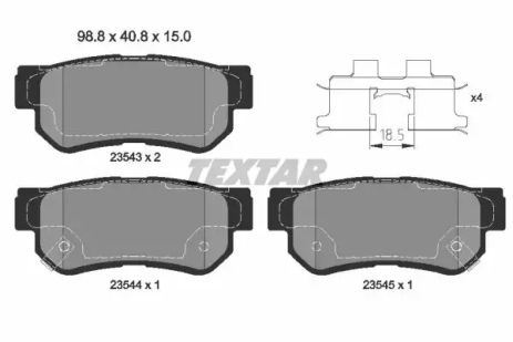 a_Гальмівні колодки HYUNDAI/KIA Elantra/Getz/Matrix/Sonata/Magentis R 98 a_Гальмівні колодки HYUNDAI/KIA Elantra/Getz/Matrix/Sonata/Magentis R 98