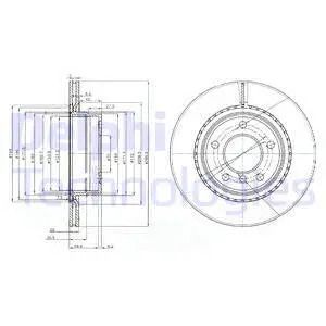 Диск тормозной BMW 1, DELPHI (BG3901C) Диск тормозной BMW 1, DELPHI (BG3901C)