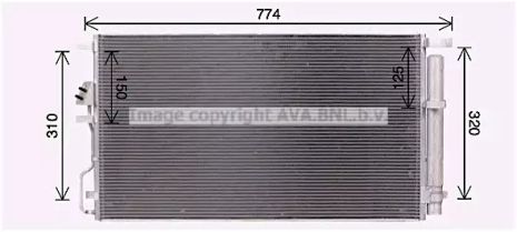 Конденсатор, кондиционер KA5301D KIA HYUNDAI