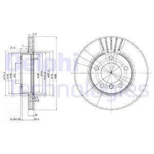 Диск тормозной BMW (BRILLIANCE), DELPHI (BG2623C) Диск тормозной BMW (BRILLIANCE), DELPHI (BG2623C)