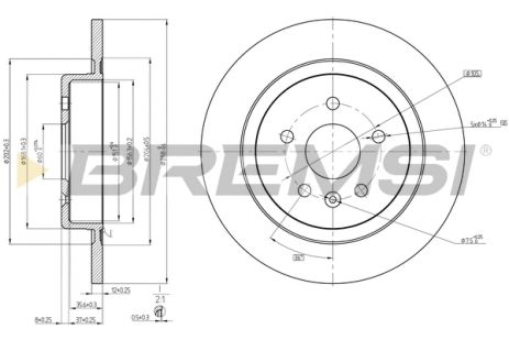 Диск гальмівний OPEL ASTRA, BREMSI (CD8425S) Диск гальмівний OPEL ASTRA, BREMSI (CD8425S)
