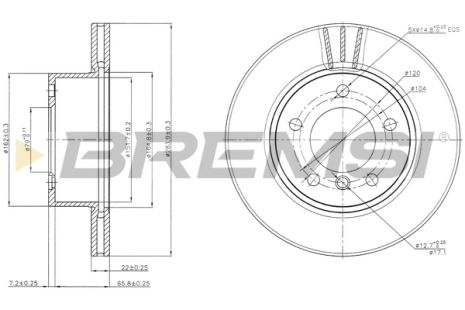 Диск гальмівний BMW 1, BREMSI (CD7228V) Диск гальмівний BMW 1, BREMSI (CD7228V)