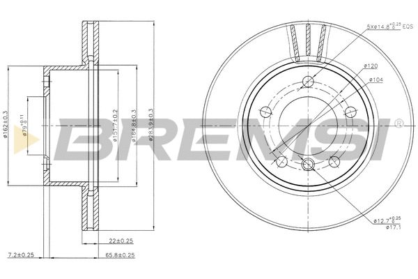 Диск гальмівний BMW 1, BREMSI (CD7228V) Диск гальмівний BMW 1, BREMSI (CD7228V)