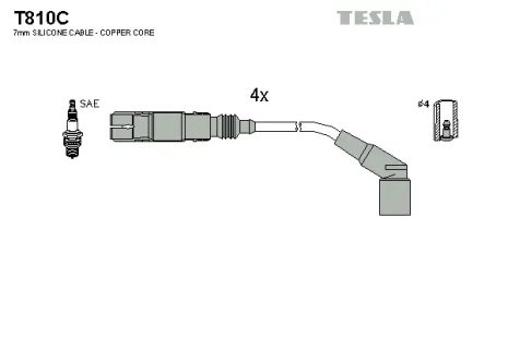 Комплект проводов зажигания, BMW 3, TESLA (T810C)