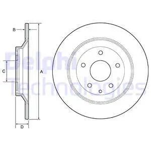 Диск тормозной MAZDA CX-5, DELPHI (BG4567C) Диск тормозной MAZDA CX-5, DELPHI (BG4567C)