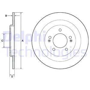 Диск гальмівний HYUNDAI i40, DELPHI (BG4688C) Диск гальмівний HYUNDAI i40, DELPHI (BG4688C)