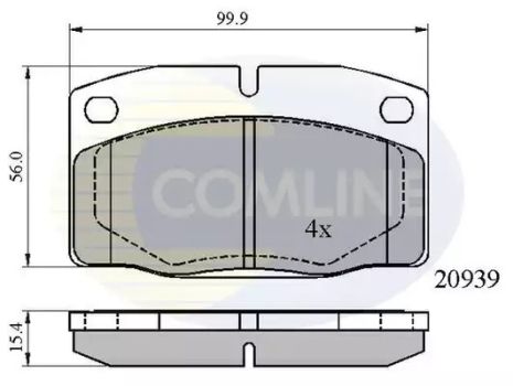CBP0135 Comline - Гальмівні колодки до дисків CBP0135 Comline - Гальмівні колодки до дисків