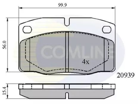 CBP0135 Comline - Гальмівні колодки до дисків CBP0135 Comline - Гальмівні колодки до дисків