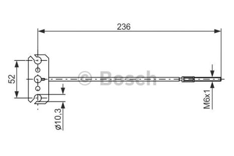 Трос тормозного привода стояночной тормозной системы, NISSAN PRIMERA, BOSCH (1987477226)