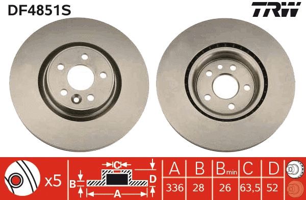 ΠΠΈΡΠΊ ΡΠΎΡΠΌΠΎΠ·Π½ΠΎΠΉ VOLVO XC70, TRW (DF4851S) ΠΠΈΡΠΊ ΡΠΎΡΠΌΠΎΠ·Π½ΠΎΠΉ VOLVO XC70, TRW (DF4851S)