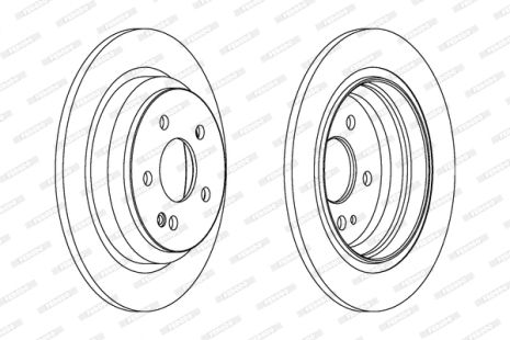 Диск тормозной MERCEDES-BENZ VITO, FERODO (DDF1234C)