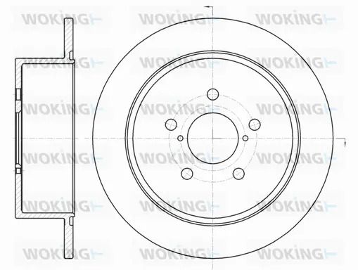 Диск тормозной SUBARU OUTBACK, TOYOTA CAMRY, WOKING (D6130000) Диск тормозной SUBARU OUTBACK, TOYOTA CAMRY, WOKING (D6130000)