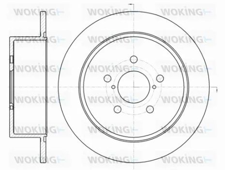 Диск тормозной SUBARU OUTBACK, TOYOTA CAMRY, WOKING (D6130000) Диск тормозной SUBARU OUTBACK, TOYOTA CAMRY, WOKING (D6130000)