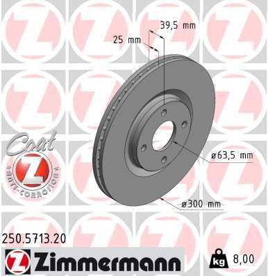 Диск тормозной FORD ECOSPORT, ZIMMERMANN (250571320) Диск тормозной FORD ECOSPORT, ZIMMERMANN (250571320)