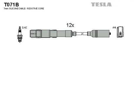 Комплект проводов зажигания, CHRYSLER CROSSFIRE, MERCEDES-BENZ VITO, TESLA (T071B)