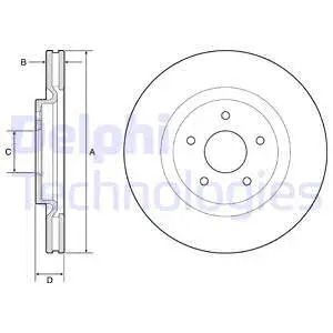 Диск тормозной RENAULT KOLEOS, NISSAN X-TRAIL, DELPHI (BG9195C) Диск тормозной RENAULT KOLEOS, NISSAN X-TRAIL, DELPHI (BG9195C)