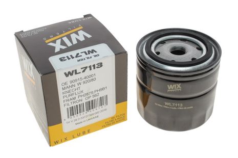 Фильтр масляный двигателя TOYOTA CARINA, CELICA 1.6-2.0 -88 (пр-во WIX-FILTERS UA)
