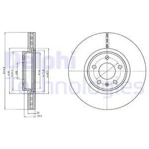 Диск тормозной AUDI Q5, DELPHI (BG4346C) Диск тормозной AUDI Q5, DELPHI (BG4346C)