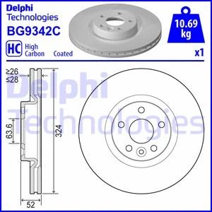 Диск тормозной VOLVO XC60, DELPHI (BG9342C) Диск тормозной VOLVO XC60, DELPHI (BG9342C)