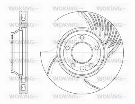 Диск гальмівний VW TOUAREG, AUDI Q7, WOKING (D676910) Диск гальмівний VW TOUAREG, AUDI Q7, WOKING (D676910)
