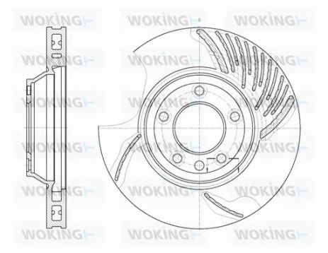 Диск гальмівний VW TOUAREG, AUDI Q7, WOKING (D676910)