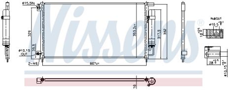Конденсатор, кондиционер, HONDA ACCORD, NISSENS (940926)