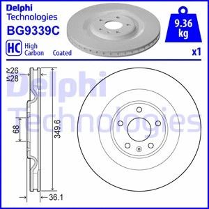 Диск тормозной VW TOUAREG, AUDI A8, DELPHI (BG9339C) Диск тормозной VW TOUAREG, AUDI A8, DELPHI (BG9339C)