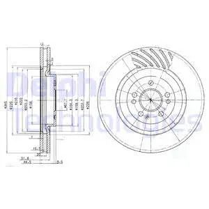 Диск тормозной MERCEDES-BENZ M-CLASS, DELPHI (BG9759) Диск тормозной MERCEDES-BENZ M-CLASS, DELPHI (BG9759)