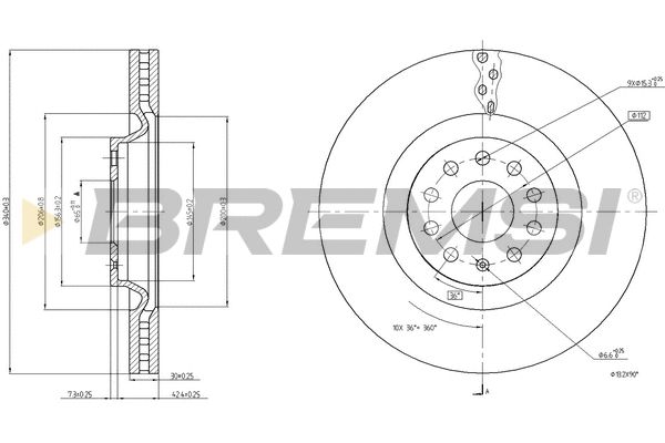 Диск тормозной SEAT TARRACO, AUDI Q2, BREMSI (CD8000V) Диск тормозной SEAT TARRACO, AUDI Q2, BREMSI (CD8000V)