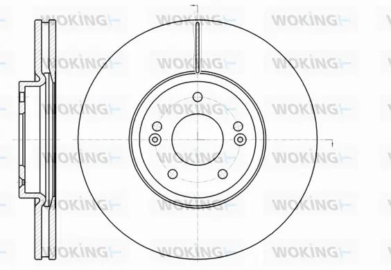 Диск тормозной KIA SORENTO, HYUNDAI GRAND, WOKING (D6110210) Диск тормозной KIA SORENTO, HYUNDAI GRAND, WOKING (D6110210)