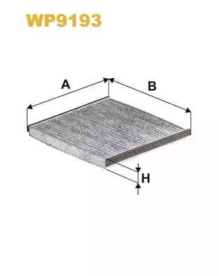 Фильтр салона TOYOTA RAV 4 00-06, SUBARU LEGACY, OUTBACK 08- угольный (пр-во WIX-FILTERS)