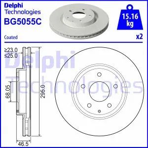 Диск тормозной MAZDA 3, DELPHI (BG5055C) Диск тормозной MAZDA 3, DELPHI (BG5055C)