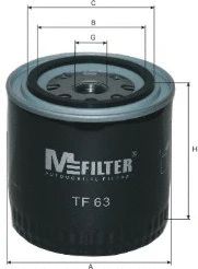 Масляный фильтр, GAZ VOLGA, NISSAN TRADE, M-FILTER (TF63) Масляный фильтр, GAZ VOLGA, NISSAN TRADE, M-FILTER (TF63)