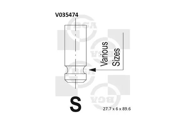 Впускной клапан V035474 MINELLI LANDROVER Впускной клапан V035474 MINELLI LANDROVER