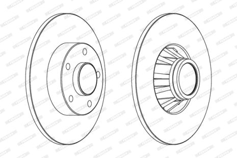 Диск тормозной VAUXHALL VIVARO, OPEL VIVARO, FERODO (DDF1498C1)
