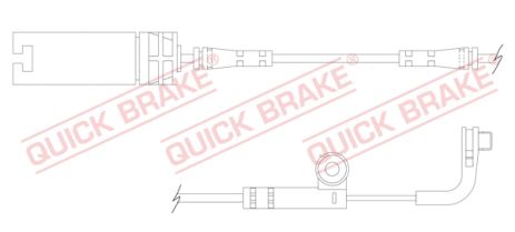 WS 0218 A QUICK BRAKE Датчик зносу гальмівних колодок (передніх) BMW 5 (E60/E61)/6 (E63) 03-