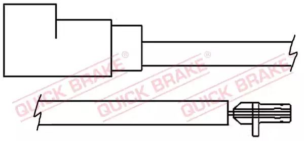WS 0258 A QUICK BRAKE Датчик зносу гальмівних колодок (задніх) Ford Transit/Transit Tourneo 06- (L=4 WS 0258 A QUICK BRAKE Датчик зносу гальмівних колодок (задніх) Ford Transit/Transit Tourneo 06- (L=4