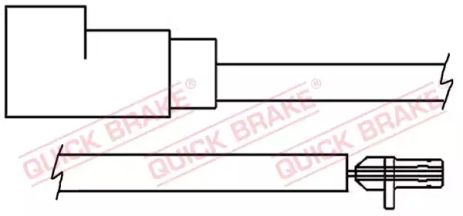 WS 0258 A QUICK BRAKE Датчик зносу гальмівних колодок (задніх) Ford Transit/Transit Tourneo 06- (L=4 WS 0258 A QUICK BRAKE Датчик зносу гальмівних колодок (задніх) Ford Transit/Transit Tourneo 06- (L=4