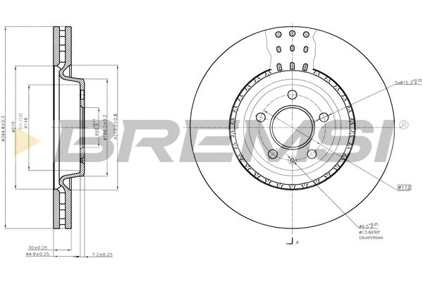 ΠΠΈΡΠΊ ΡΠΎΡΠΌΠΎΠ·Π½ΠΎΠΉ PORSCHE MACAN, AUDI A6, BREMSI (CD7997V) ΠΠΈΡΠΊ ΡΠΎΡΠΌΠΎΠ·Π½ΠΎΠΉ PORSCHE MACAN, AUDI A6, BREMSI (CD7997V)