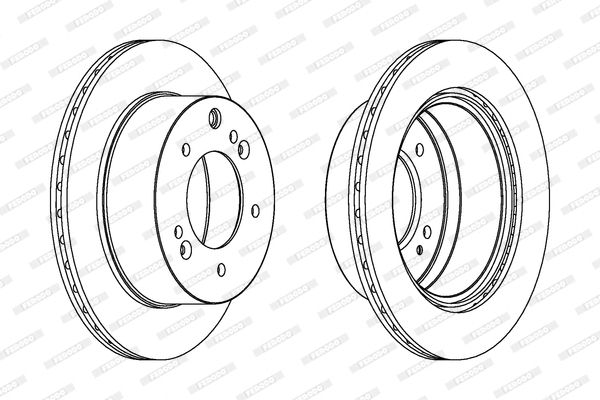 Диск тормозной KIA SORENTO, FERODO (DDF1543C1) Диск тормозной KIA SORENTO, FERODO (DDF1543C1)
