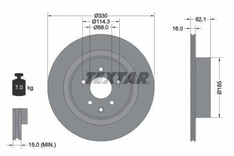 Диск тормозной INFINITI EX, TEXTAR (92319703) Диск тормозной INFINITI EX, TEXTAR (92319703)